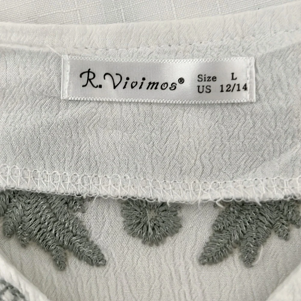 R. Vivimos / High~Low Embroidered Dress / Boho - Picture 10 of 16